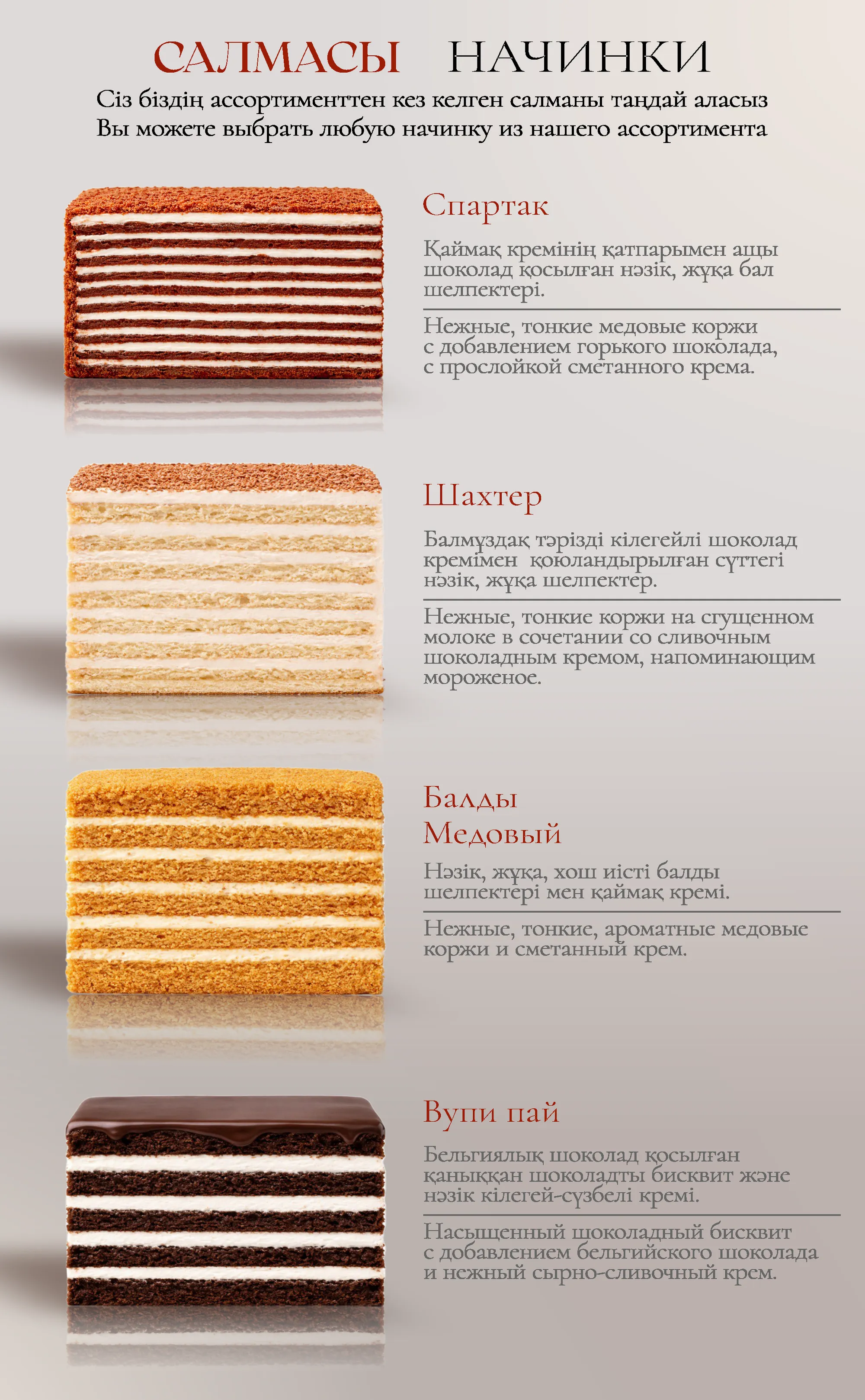 Каталог тортов с дизайном на заказ Hani - слайсы и начинки, продолжение